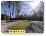 View of RV sites 1 & 2 at  M & M Outdoors Campground.