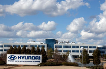 Outside view of the Hyundai Motor Factory